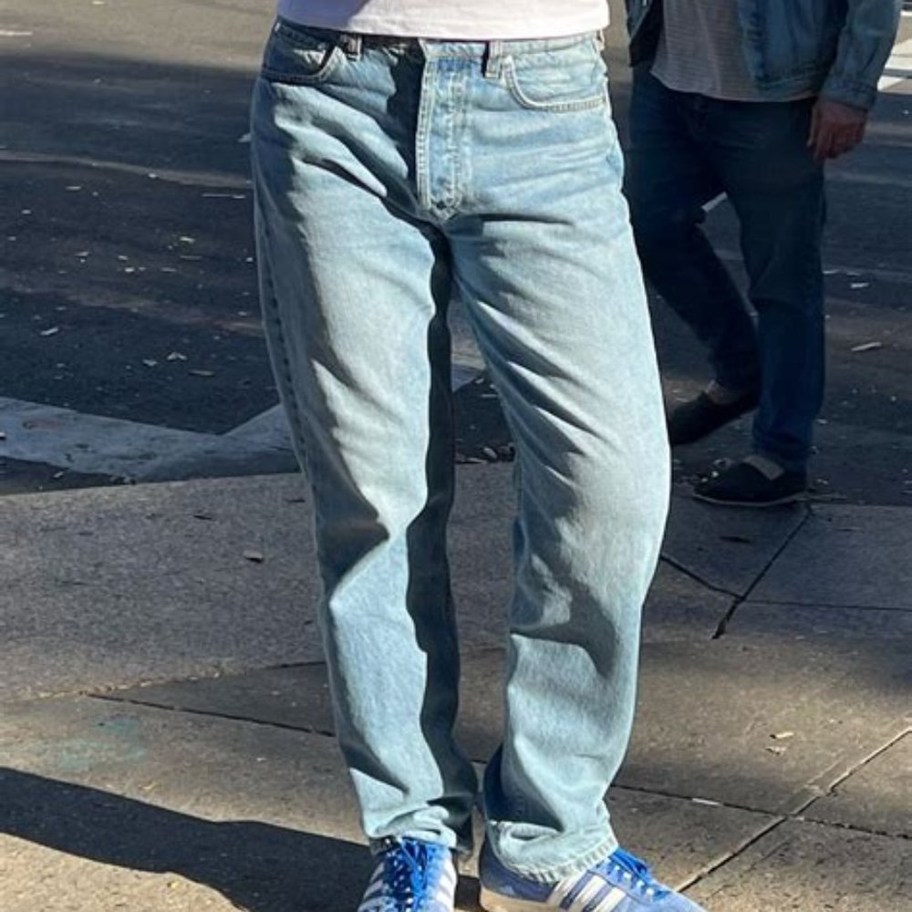 Djerf Avenue Relaxed Jeans Washed Blue Size 27